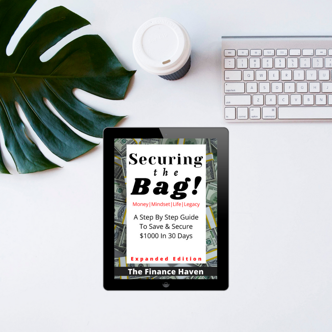 Securing The Bag eBook! A Step By Step Guide To Save and Secure $1000 in 30 Days Expanded Edition